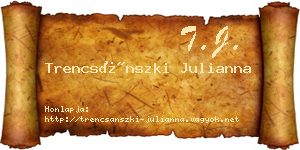 Trencsánszki Julianna névjegykártya