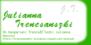 julianna trencsanszki business card
